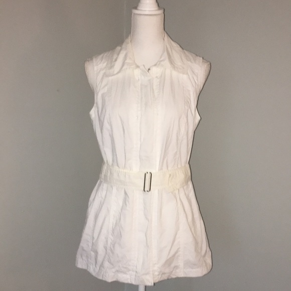 Chico’s short white trench coat - Picture 2 of 12